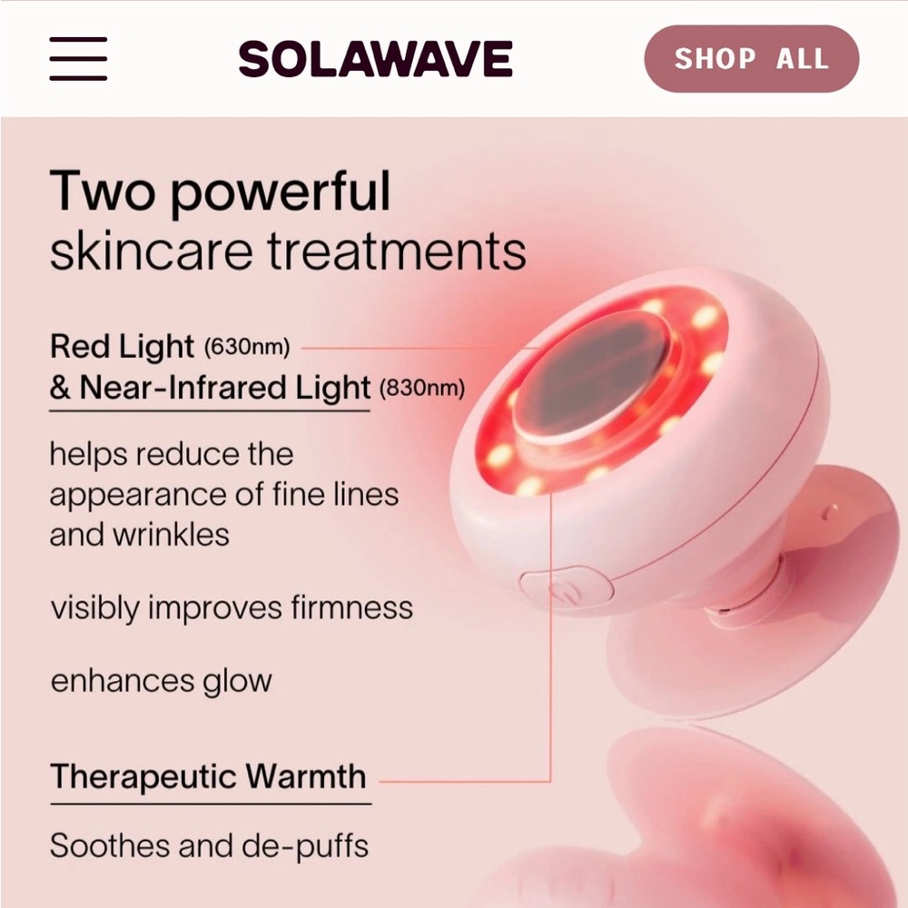 Solawave Pink Skincare Device